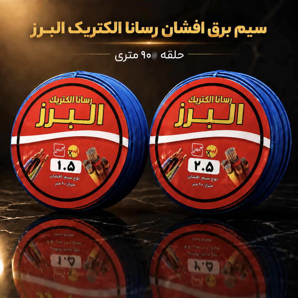 سیم برق افشان 1 در 1.5 و 1 در 2.5 البرز افشان مدل 2.5R - 1.5G بسته دو عددی(بدون آهن ضدحریق)
